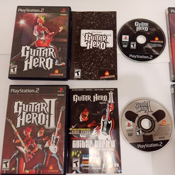 PS2 Kramer Striker Guitar Hero Wireless Bundle Dongle 4 Games Playstation 2 - Picture 6 of 15